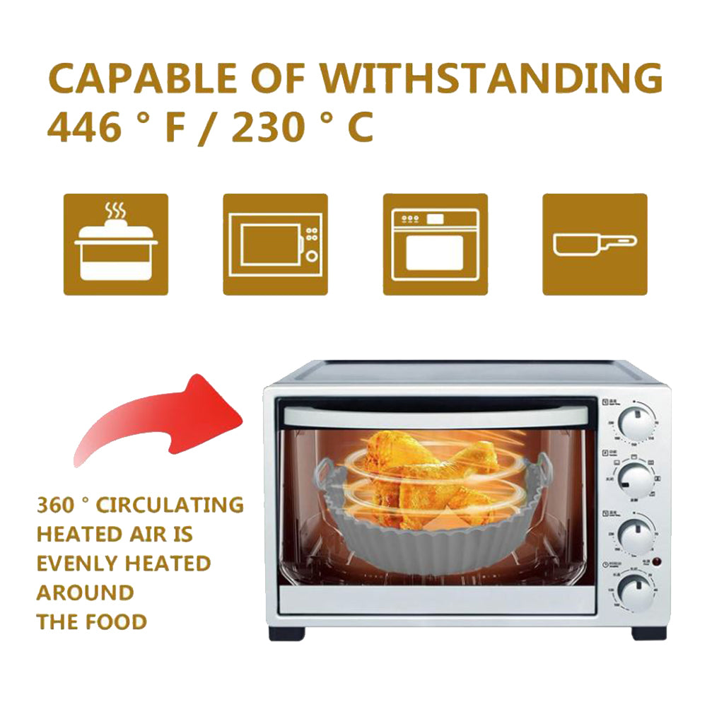 18cm Silicone Air Fryer Basket - BuyAbility