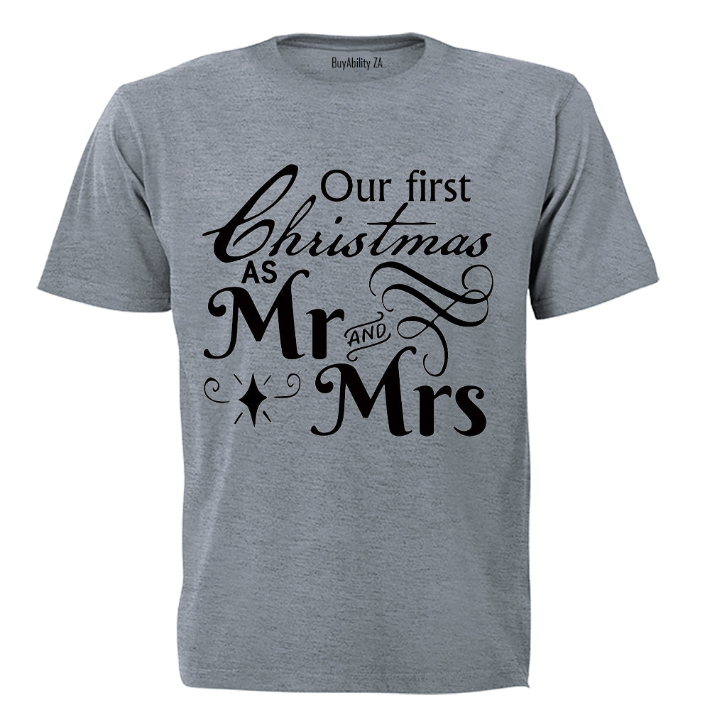 1st Christmas - Mr & Mrs - Adults - T-Shirt
