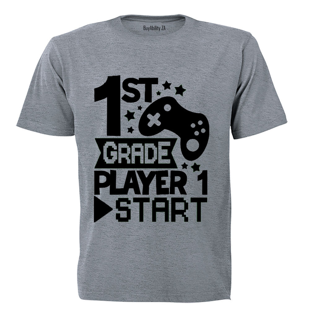 1st Grade - Player 1 Start - Kids T-Shirt