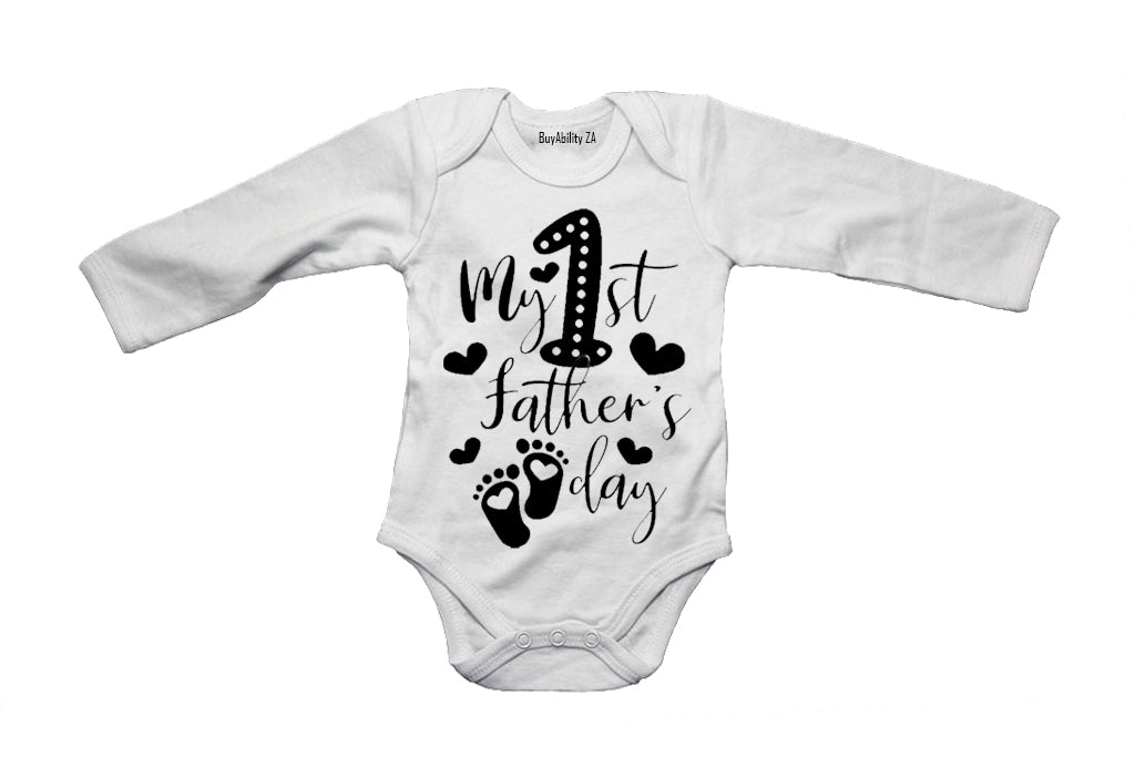 1st Father's Day - FEET - Baby Grow
