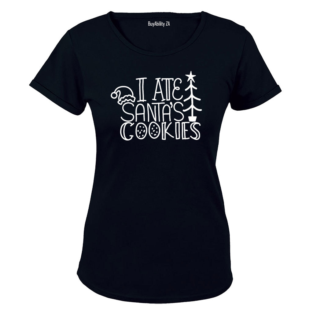 Ate Santa's Cookies - Christmas - Ladies - T-Shirt