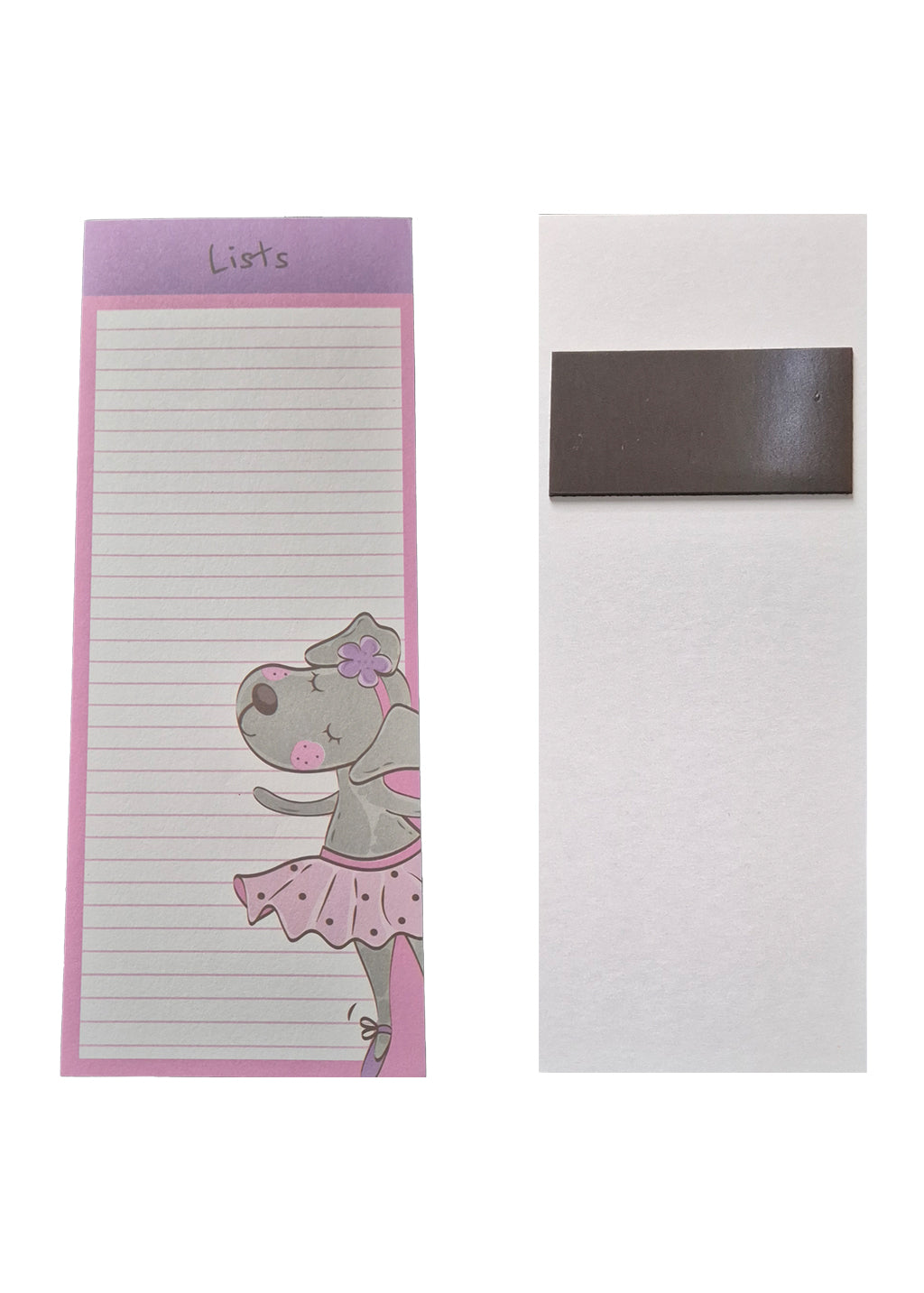 Ballet Dancing Dog - Magnetic Novelty Shopping List Pad - BuyAbility