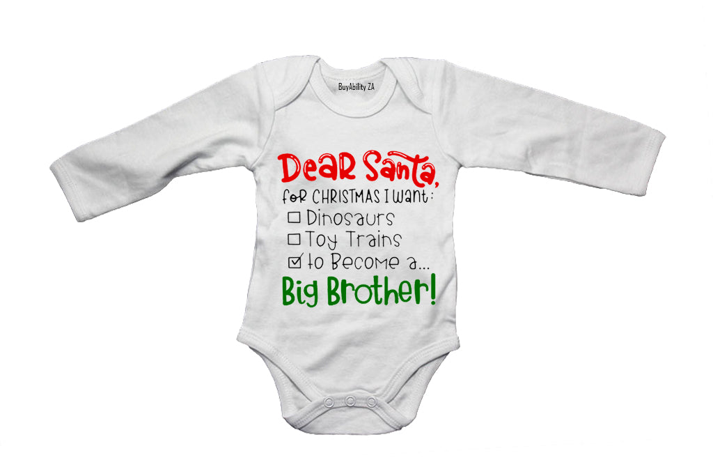Become A Big Brother - Christmas - Baby Grow