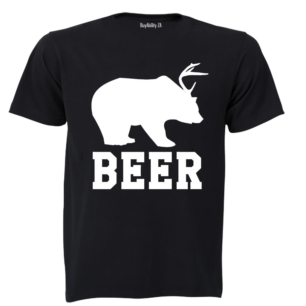 Beer - Bear + Deer - Adults - T-Shirt