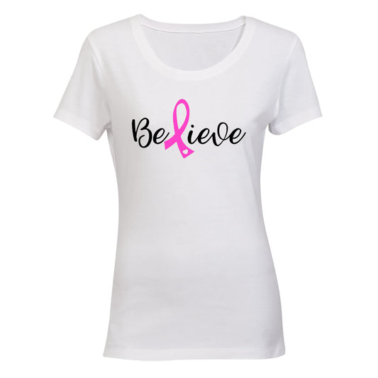 Believe - Cancer Support - Ladies - T-Shirt - BuyAbility South Africa