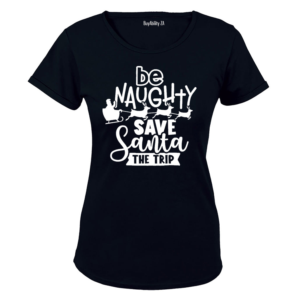 Save Santa The Trip! - Christmas - Ladies - T-Shirt