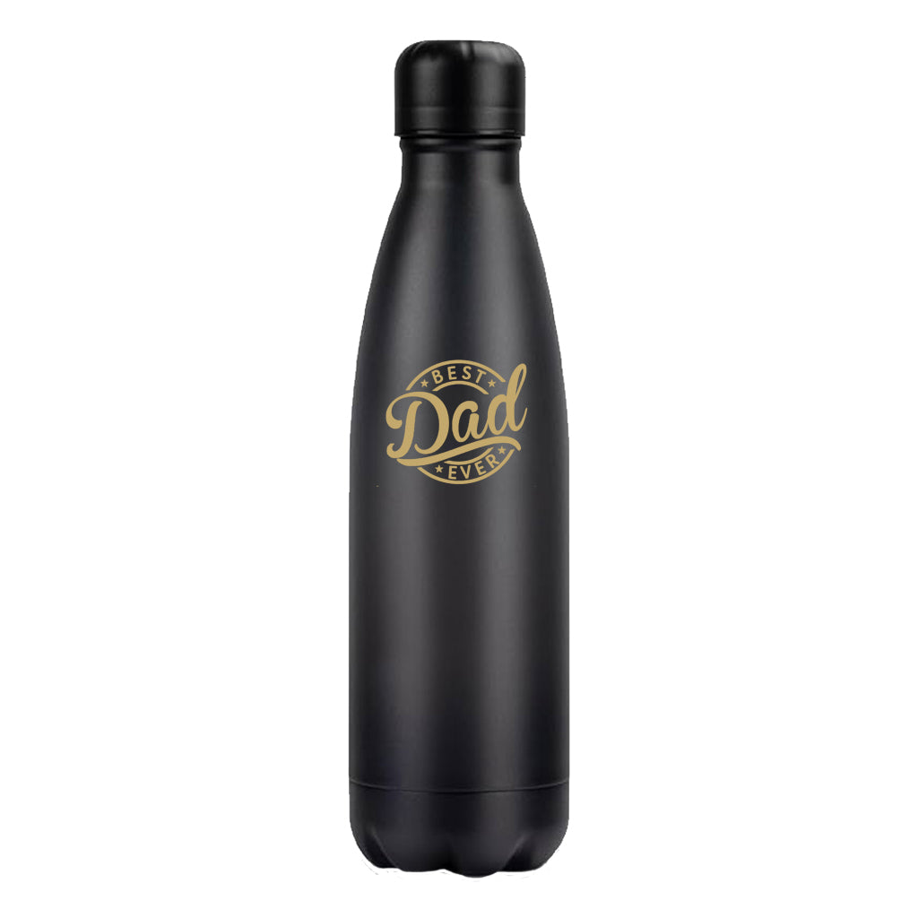 Best Dad Ever - 500ml Black Stainless Steel Bottle