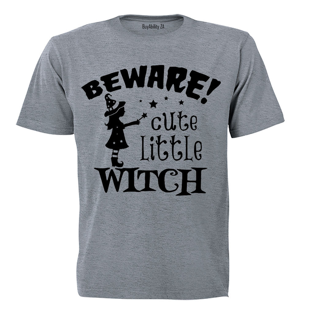 Beware, Cute Little Witch - Halloween - Kids T-Shirt