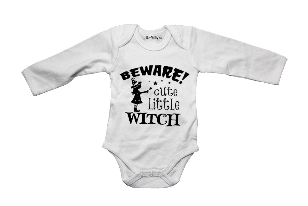 Beware, Cute Little Witch - Halloween - Baby Grow