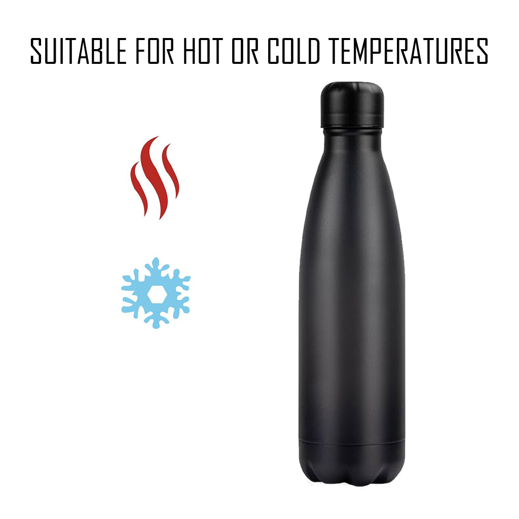 Super Dad - 500ml Black Stainless Steel Bottle