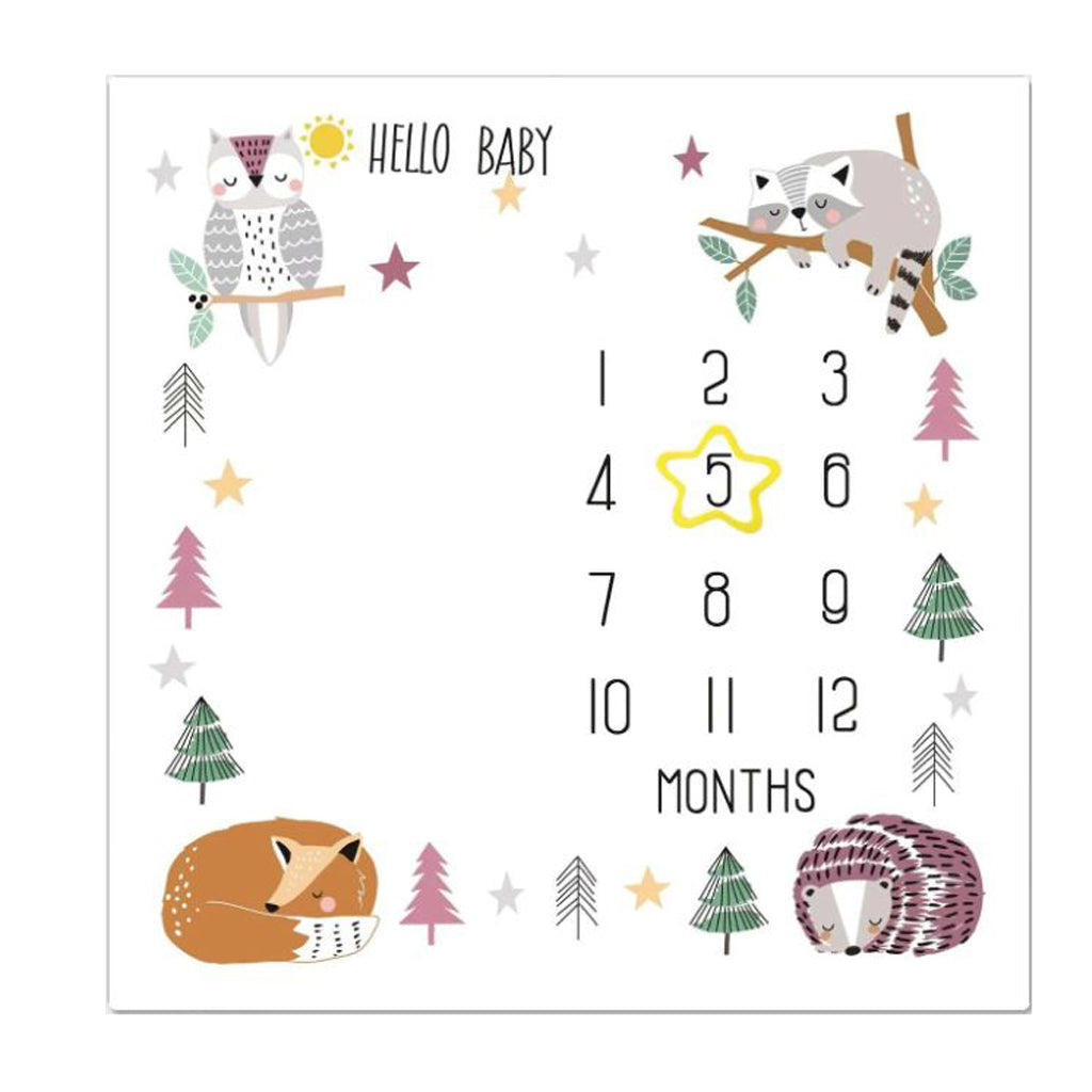Forest Friends - Baby Milestone Blanket
