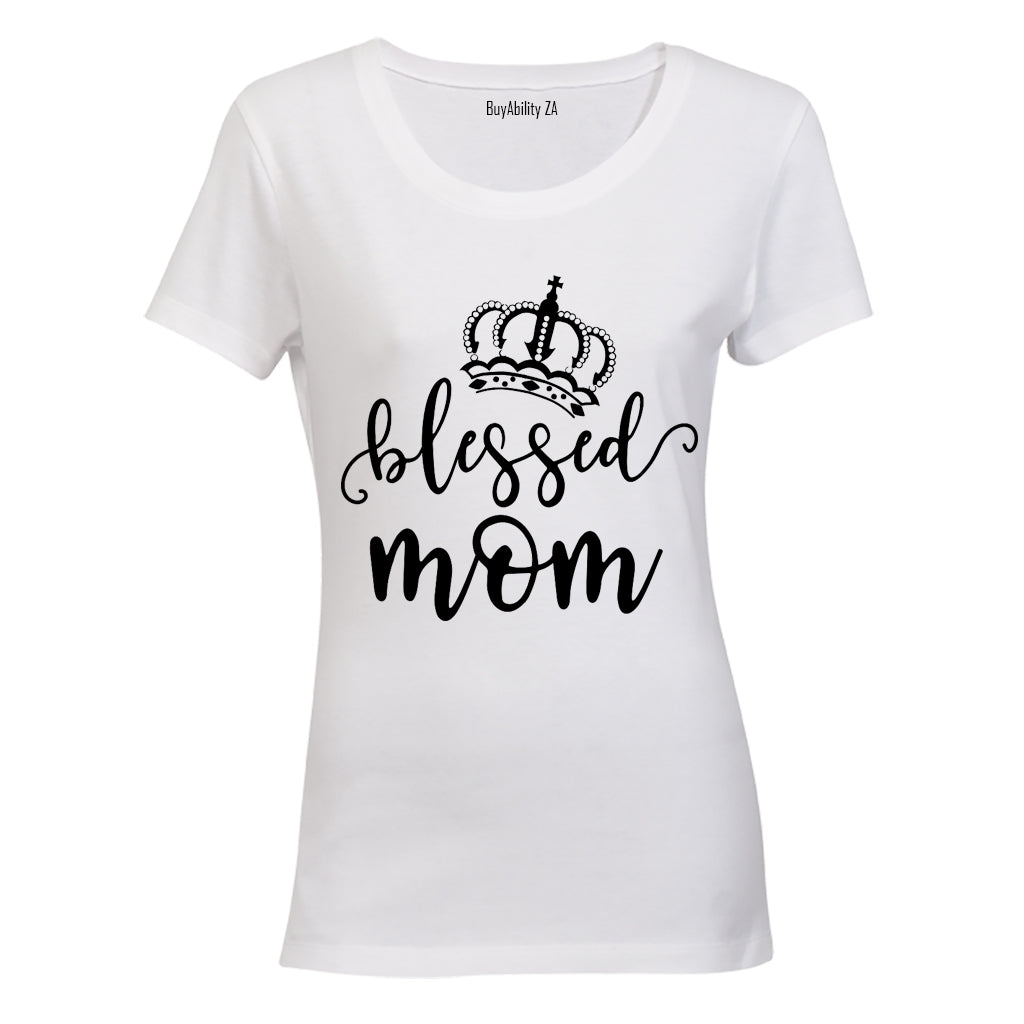 Blessed Mom - Crown - Ladies - T-Shirt - BuyAbility