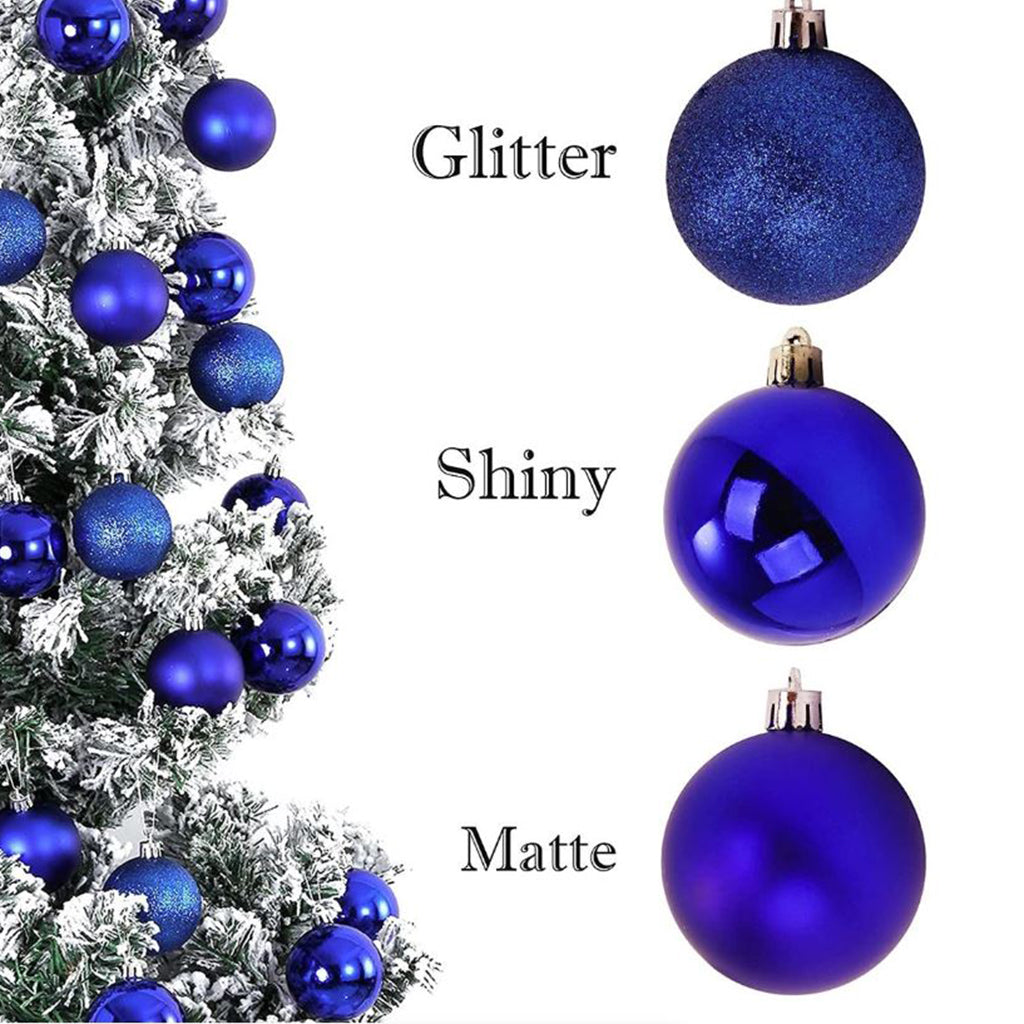 10pc Christmas Bauble - 6cm - BLUE