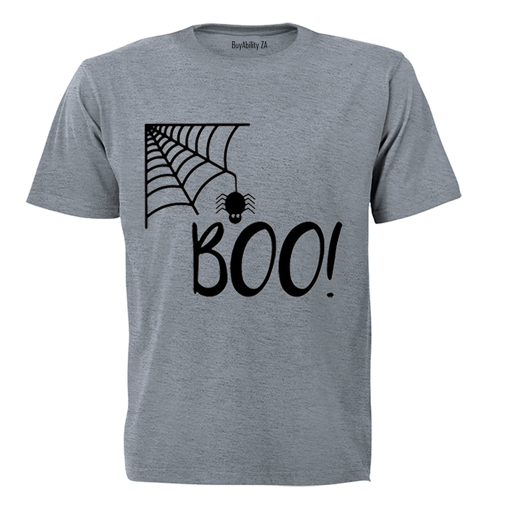 Boo! Spiderweb - Halloween - Kids T-Shirt