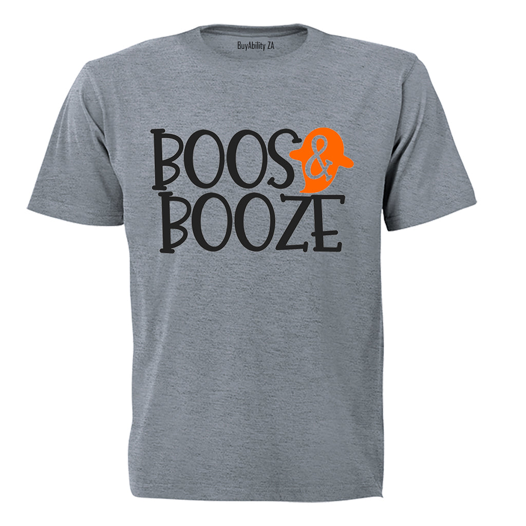 Boos and Booze - Halloween - Adults - T-Shirt