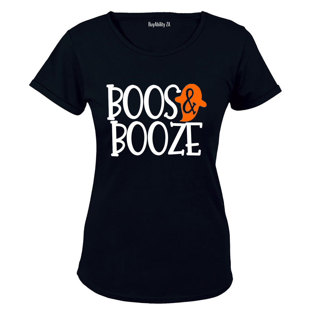 Boos and Booze - Halloween - Ladies - T-Shirt