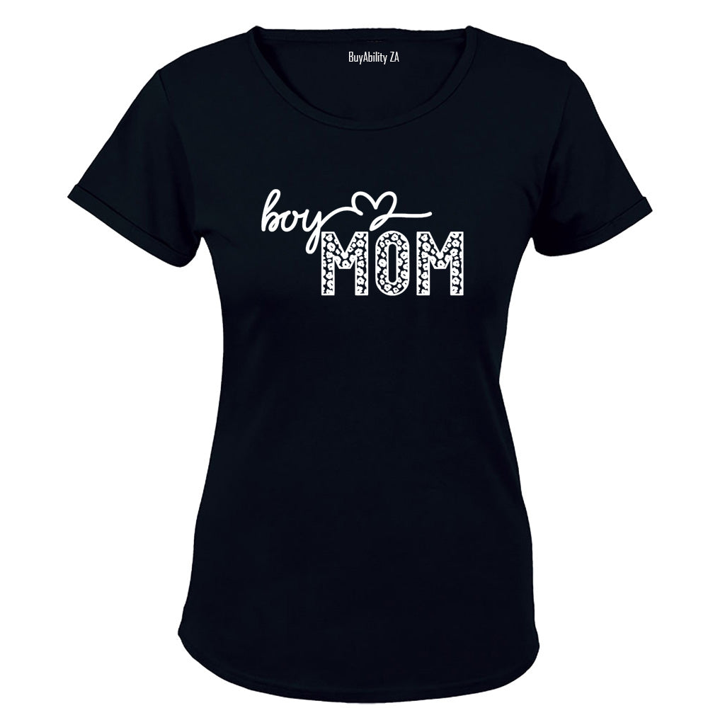 Boy Mom - Patterned - Ladies - T-Shirt
