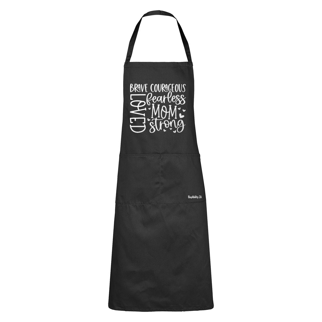 Brave. Loved. Mom - Apron - BuyAbility South Africa