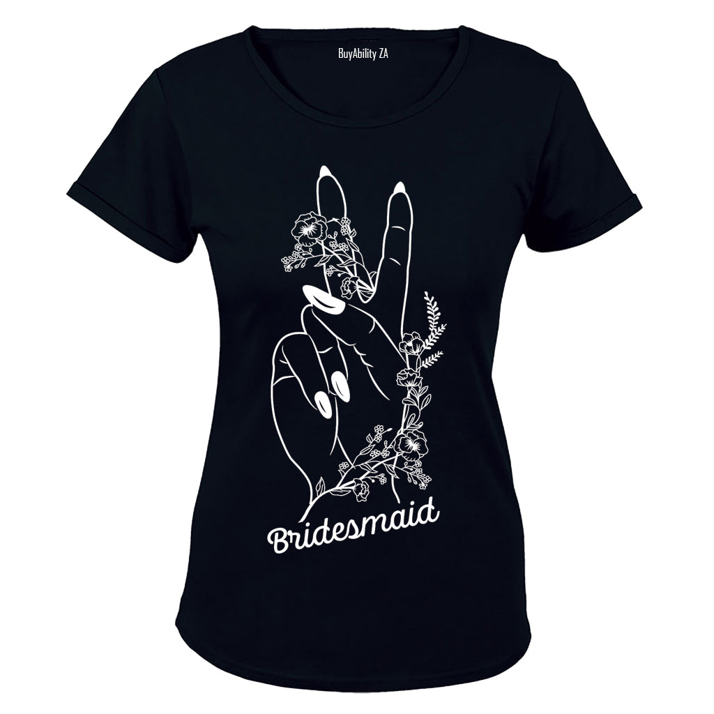 Bridesmaid - Floral Hand - Ladies - T-Shirt