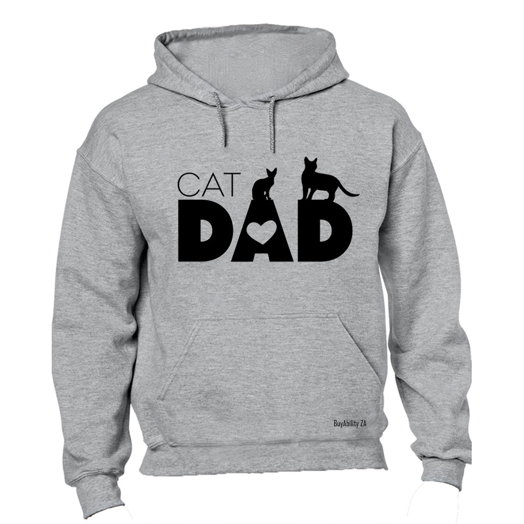 Cat Dad - Heart - Hoodie - BuyAbility South Africa