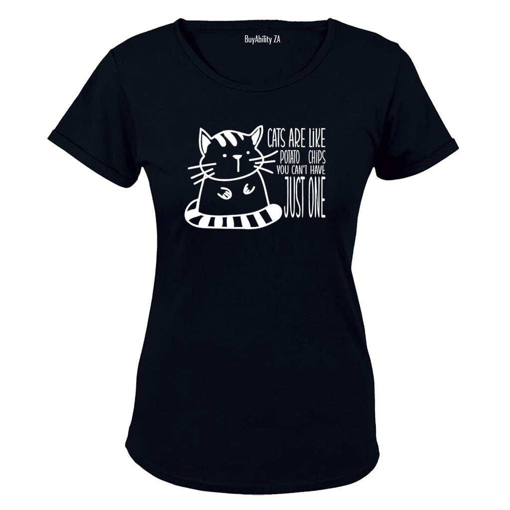 Cats Are Like Potato Chips - Ladies - T-Shirt