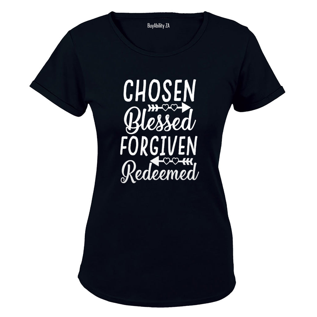 Chosen - Blessed - Forgiven - Ladies - T-Shirt