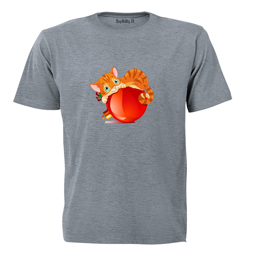 Christmas Bauble Cat - Kids T-Shirt