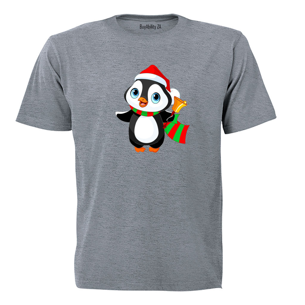 Christmas Bell Penguin - Kids T-Shirt
