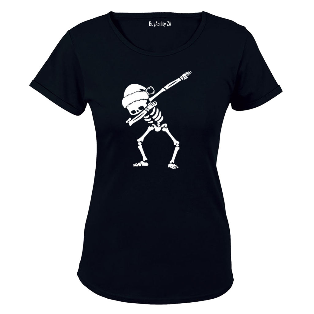 Christmas Dabbing Skeleton - Ladies - T-Shirt