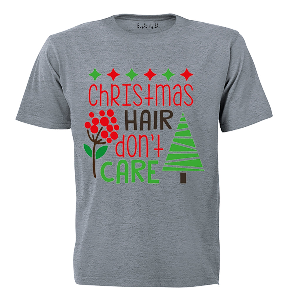 Christmas Hair, Don't Care - Kids T-Shirt