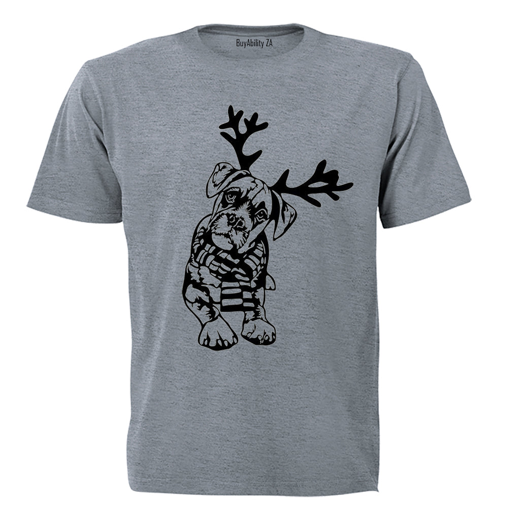 Christmas Reindeer Dog - Kids T-Shirt