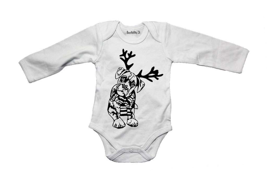 Christmas Reindeer Dog - Baby Grow