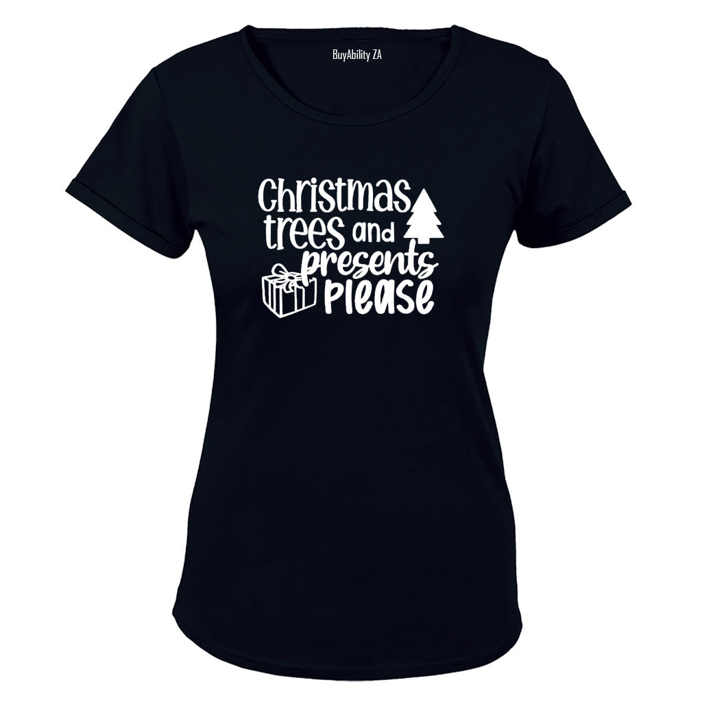 Christmas Trees and Presents - Ladies - T-Shirt