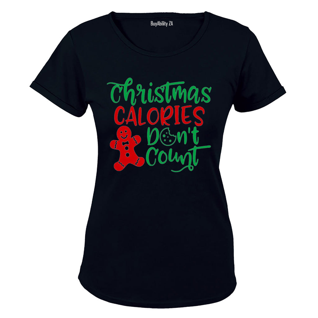 Christmas Calories Don't Count - Ladies - T-Shirt