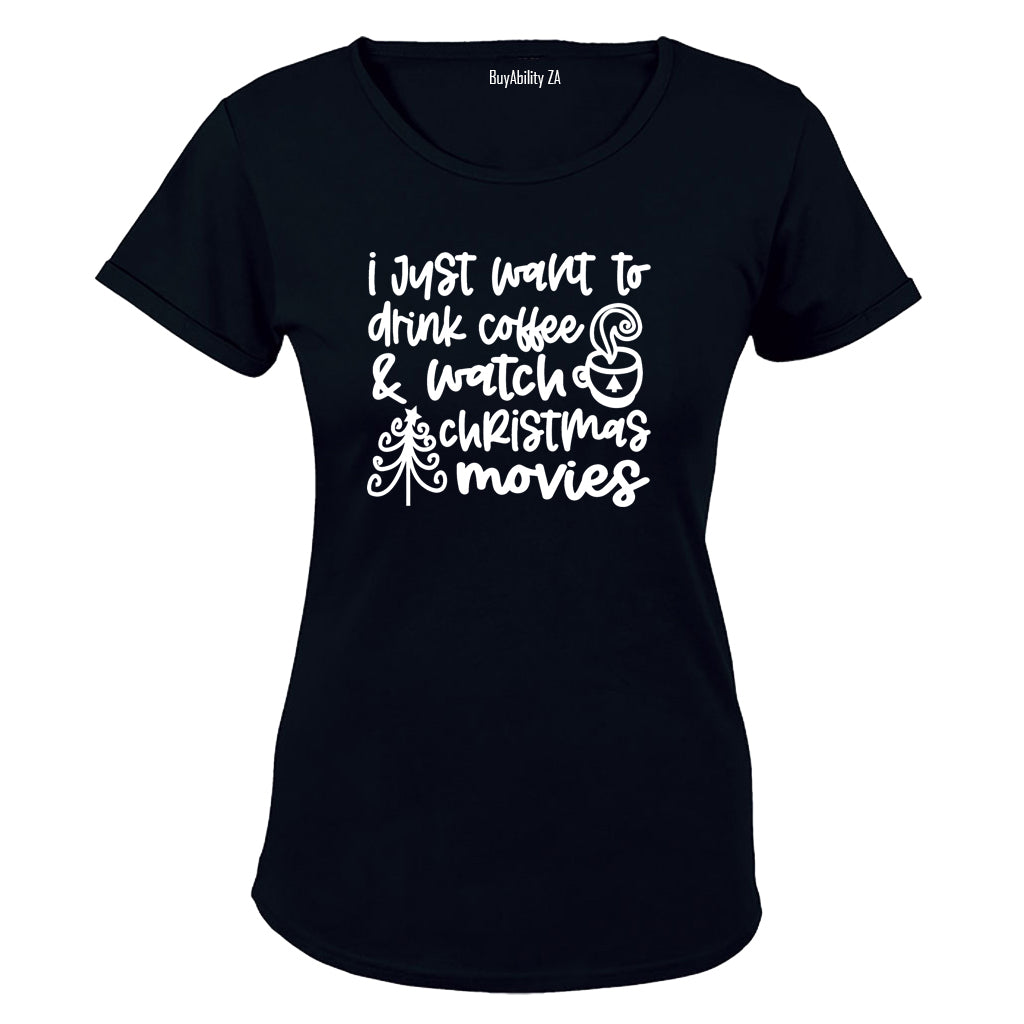 Coffee & Christmas Movies - Ladies - T-Shirt