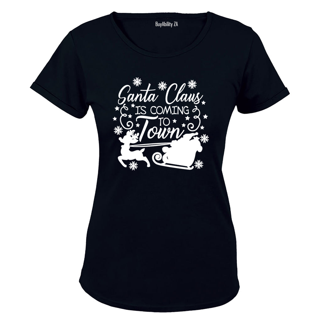 Coming to Town - Christmas - Ladies - T-Shirt