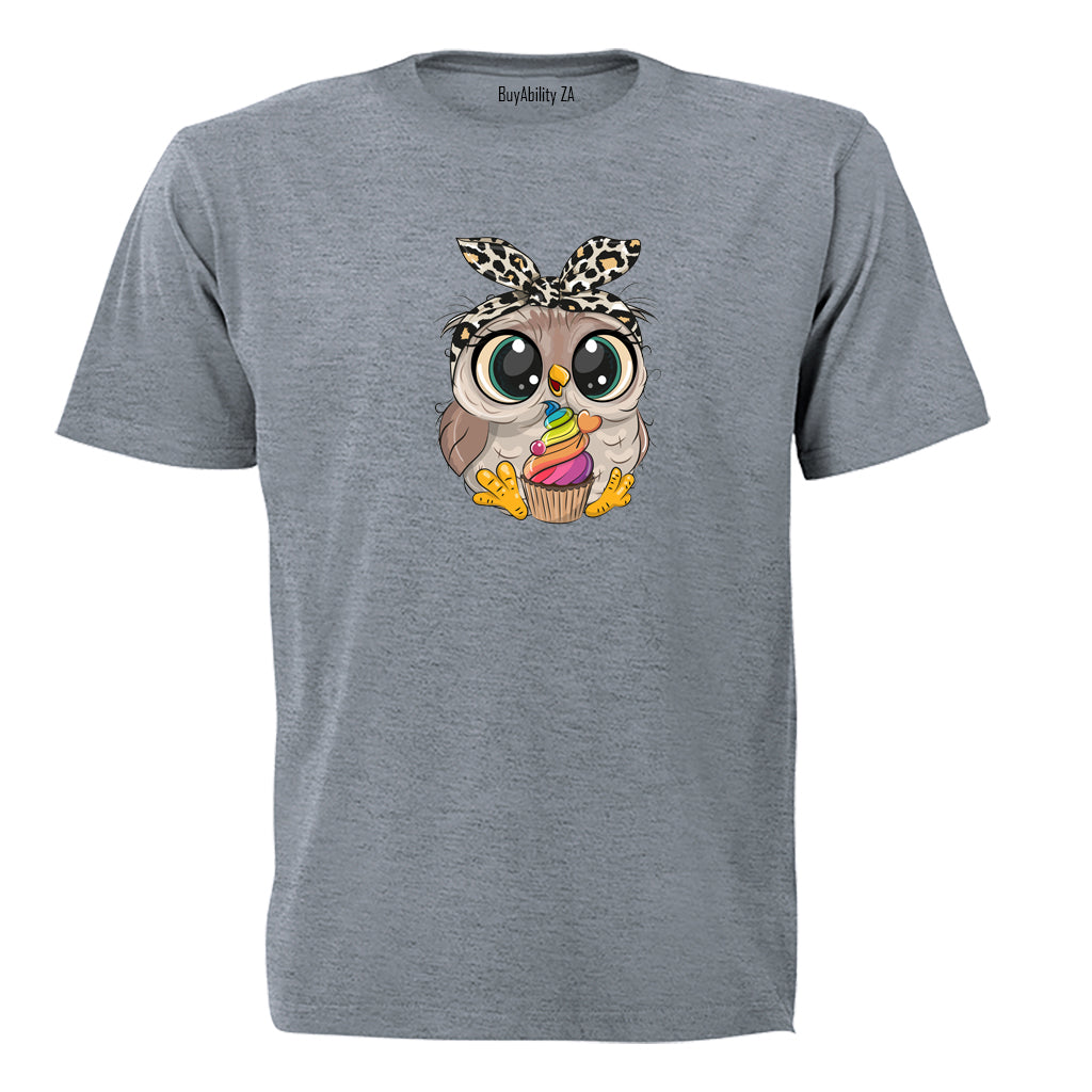 Cupcake Headband Owl - Kids T-Shirt