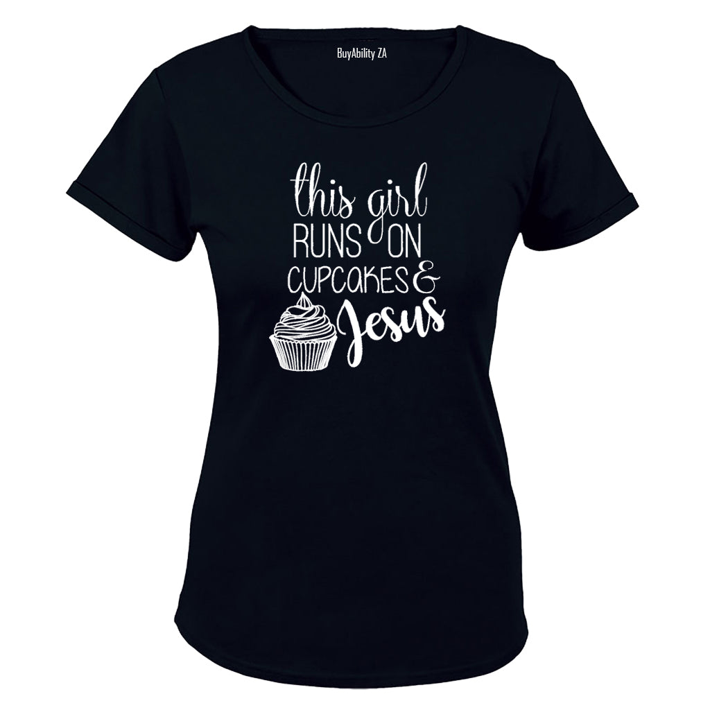 Cupcakes and Jesus - Ladies - T-Shirt