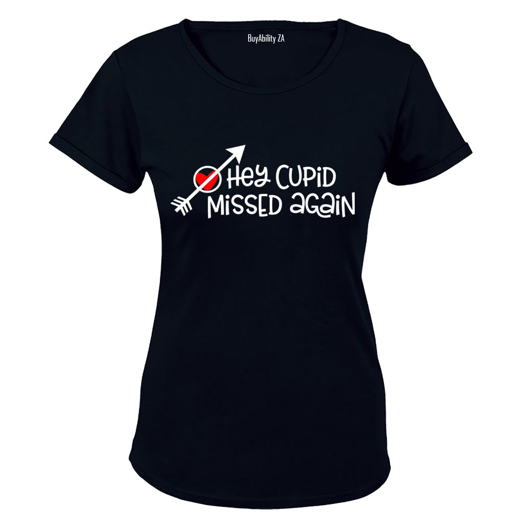 Cupid, Missed Again - Valentine - Ladies - T-Shirt