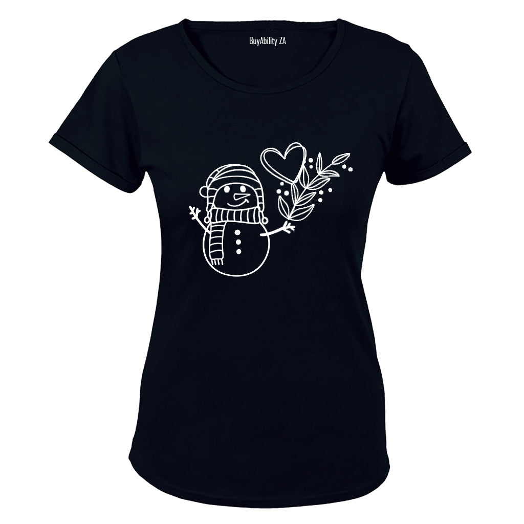 Cute Snowman - Christmas - Ladies - T-Shirt
