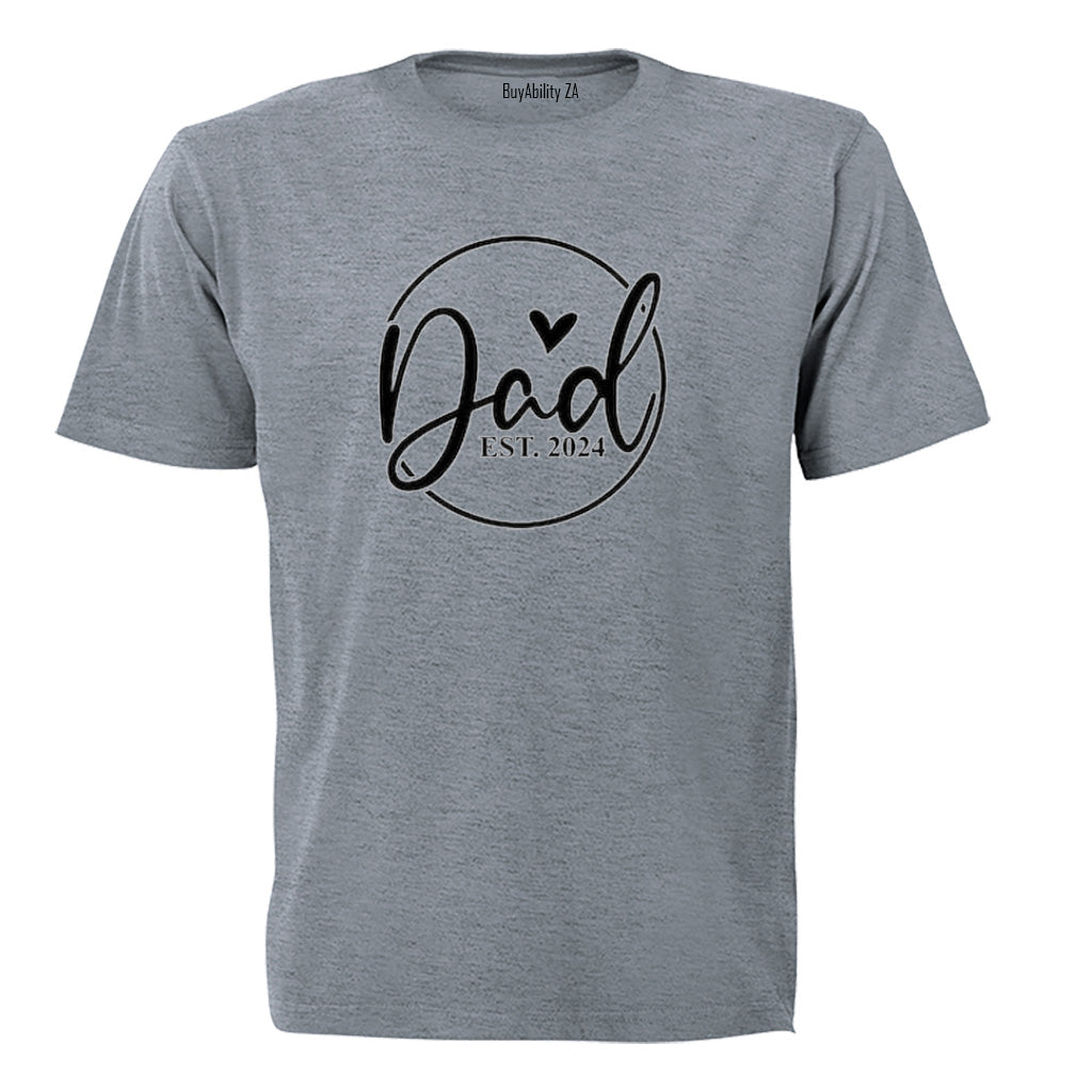 Dad EST 2024 - Circular - Adults - T-Shirt