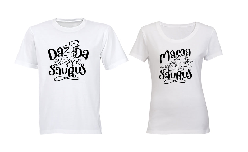 Dada & Mama Saurus - Dino - Couples Tees