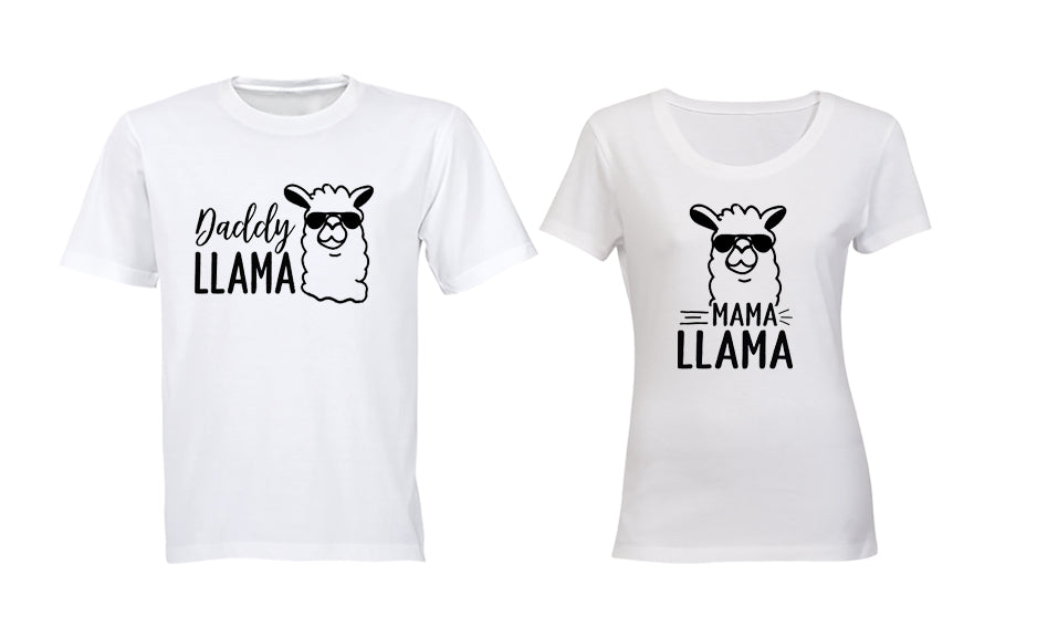 Daddy & Mama Llama - Couples Tees - BuyAbility
