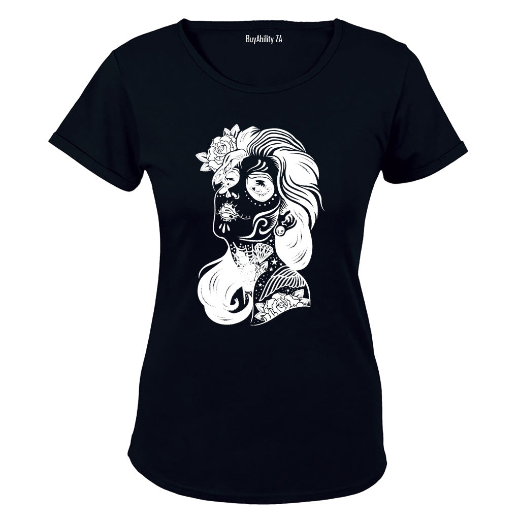 Diamond Sugar Skull - Halloween - Ladies - T-Shirt