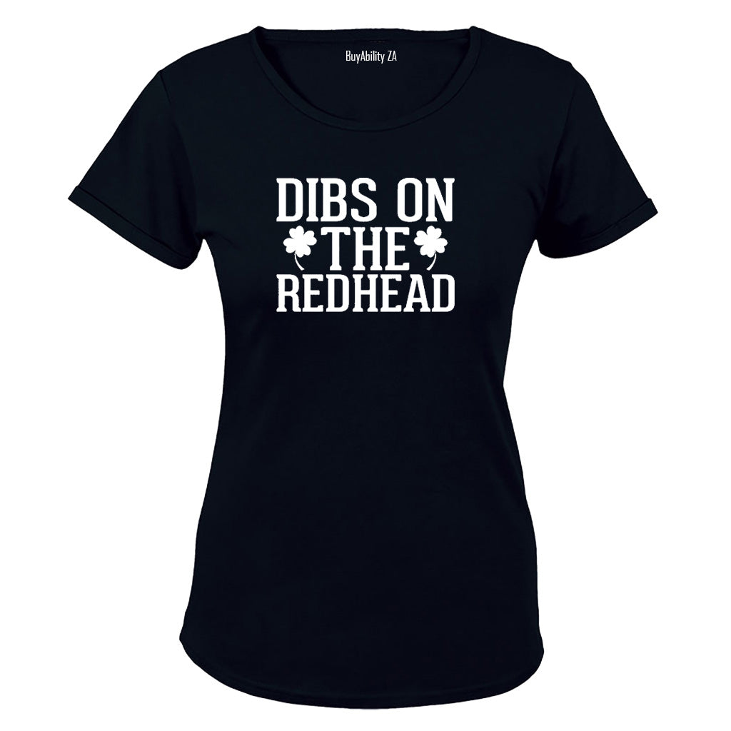 Dibs On The Redhead - St. Patricks Day - Ladies - T-Shirt