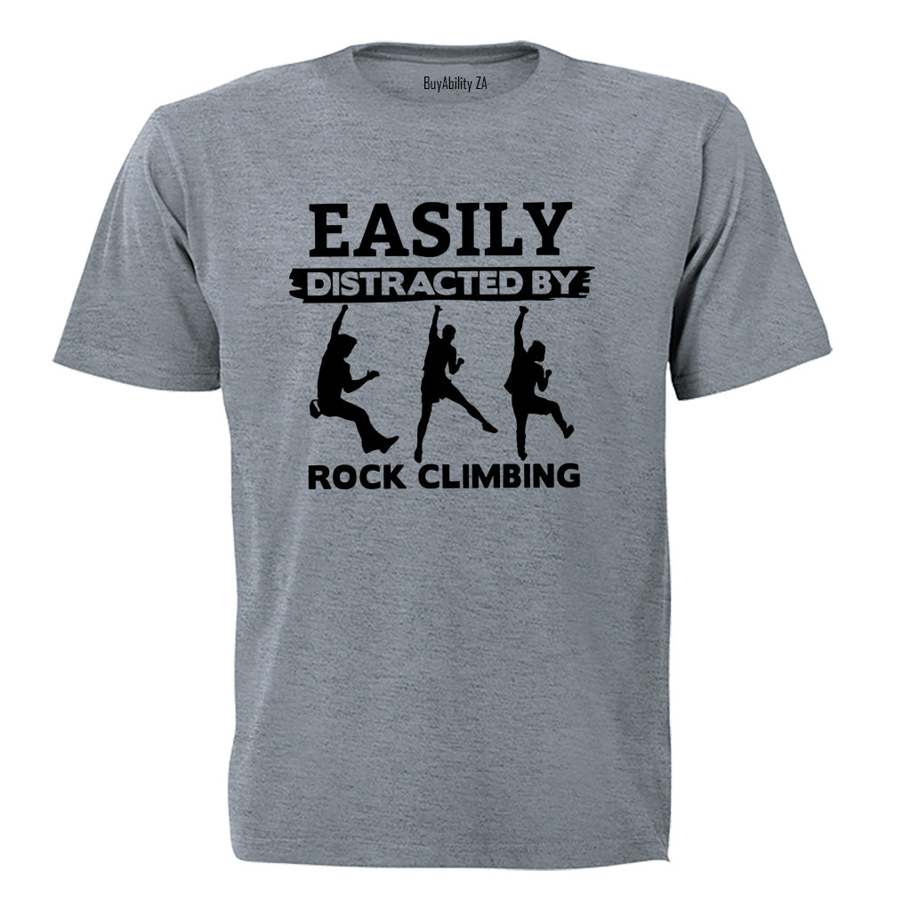 Distracted by Rock Climbing - Adults - T-Shirt - BuyAbility South Africa