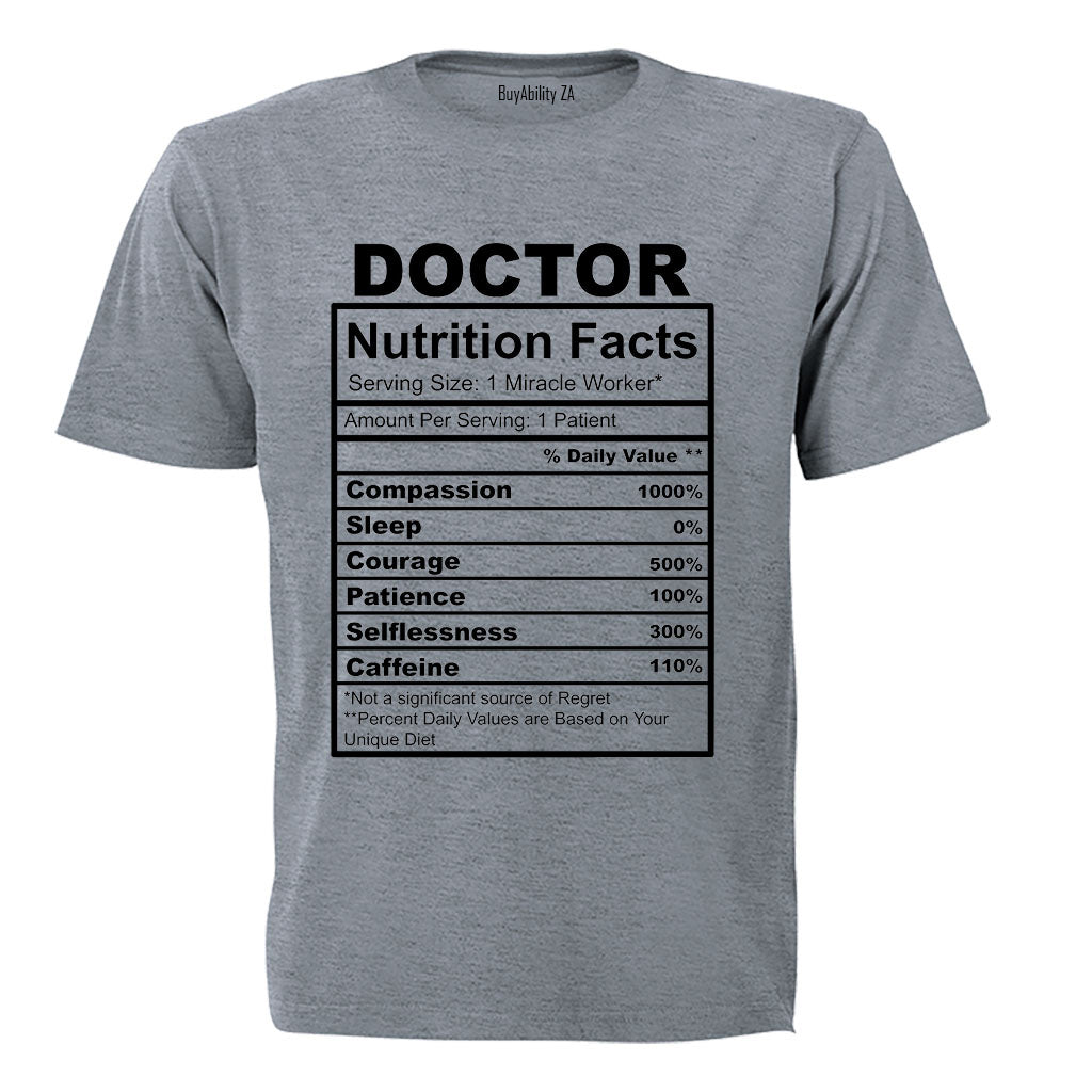 Doctor Nutrition Facts - Adults - T-Shirt
