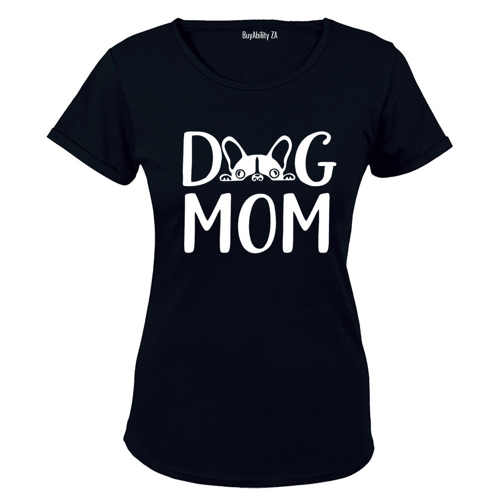 Dog Mom - Peeking Dog - Ladies - T-Shirt
