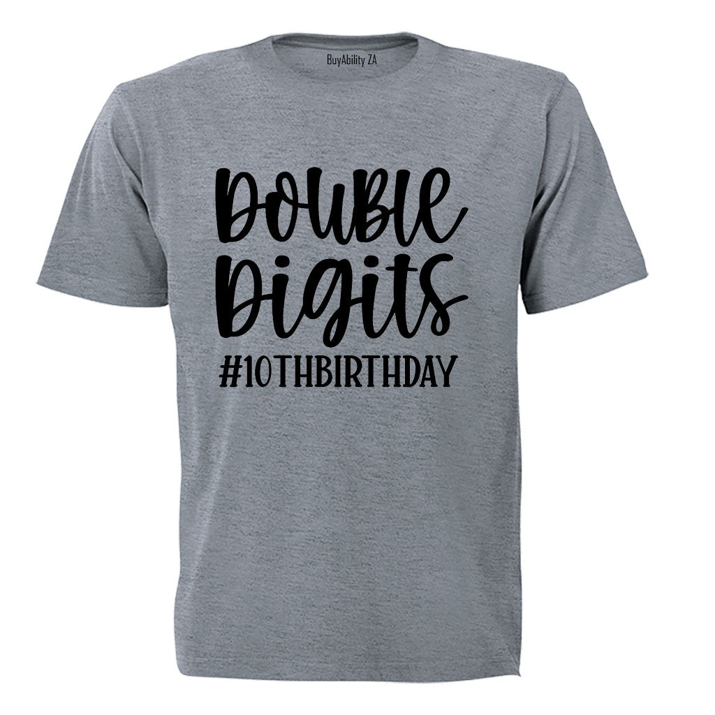 Double Digits - 10th Birthday - Kids T-Shirt