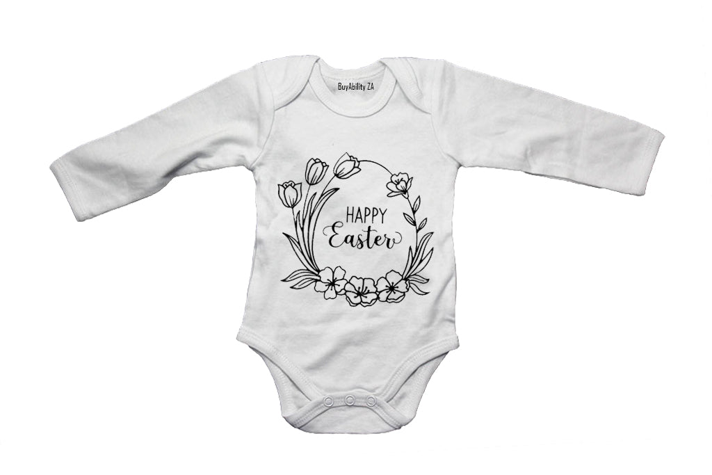 Easter Floral Egg - Baby Grow
